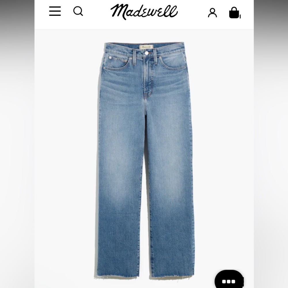 MADEWELL Perfect Vintage Wide Leg Crop Jean 26P